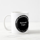 Black Round Business Brand on Mug (Gauche)