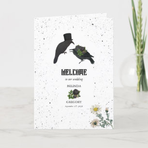Black Rozen Crows Wedding Order of Service Programma