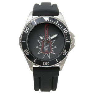 Black Rubber Watch - Rock n'Roll Horloge