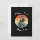 Black Rum Skeleton Party Pirate Carte de remerciem (Devant)