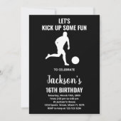 Black Runer Soccer Invitations Anniversaire (Devant)