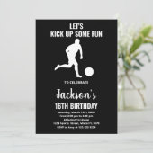Black Runer Soccer Invitations Anniversaire (Debout devant)