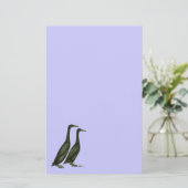 Black Runner Ducks Briefpapier (Staand voorkant)
