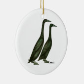 Black Runner Ducks Keramisch Ornament (Rechts)