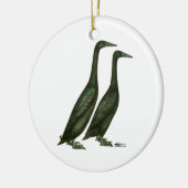 Black Runner Ducks Keramisch Ornament (Links)