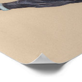 Black Running Greyhound Dog Art Print (Hoek)