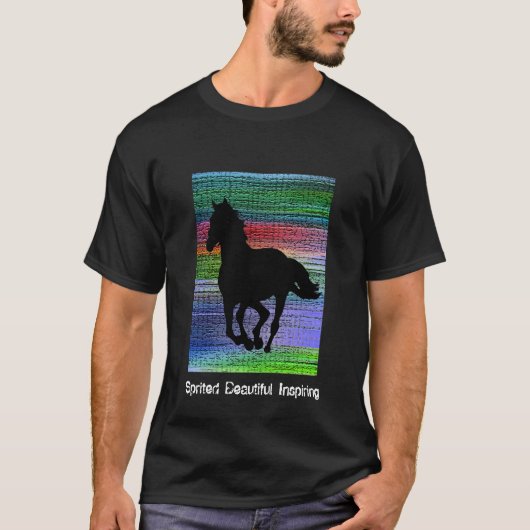 Black Running Horse T-Shirt (Voorkant)