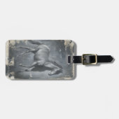 Black Running Stallion Bagagelabel (Voorkant horizontaal)