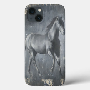 Black Running Stallion iPhone 13 Hoesje