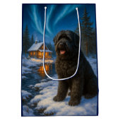 Black Russian Terrier Holiday Card Medium Cadeauzakje (Achterkant)