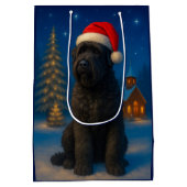 Black Russian Terrier Holiday  Medium Cadeauzakje (Achterkant)