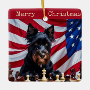 Black Russian Terrier Keramisch Ornament