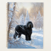 Black Russian Terrier Laisser neiger Noël (Devant)