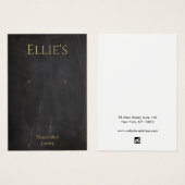 Black Rustic Chalkboard-draagkaart Visitekaartje (Voorkant /achterkant)