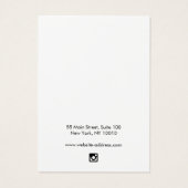 Black Rustic Chalkboard-draagkaart Visitekaartje (Achterkant)