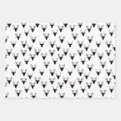 Black Rustic Holiday Pattern Bossen Trees geplakt Inpakpapier Vel (Voorkant 2)