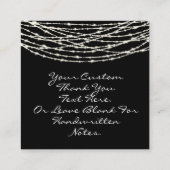 Black Rustic String Lights Wedding Bedankt Opmerki Informatiekaartje (Achterkant)