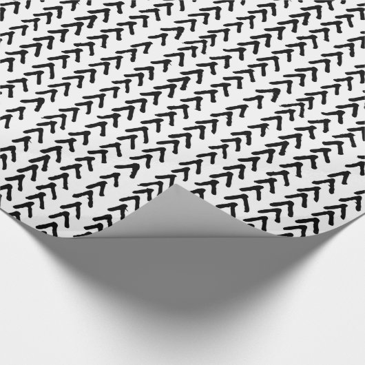 Black Rustic Tribal Pattern Wrapping Paper Cadeaupapier (Hoek)