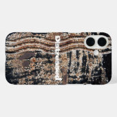 Black Rusty Metal Grunge-foto, aangepast Case-Mate iPhone Case (Achterkant (horizontaal))