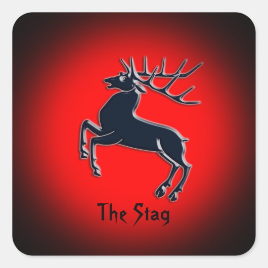 Black Rutting-effect op rode schijnwerpers Vierkante Sticker (Voorkant)