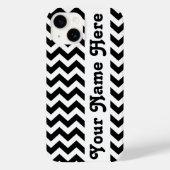 Black Safari Chevron met aanpasbare naam Case-Mate iPhone Case (Achterkant)