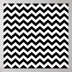 Black Safari Chevron Poster