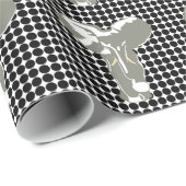 Black Safari Dot met Pop Art Elephant Cadeaupapier (Rol Hoek)