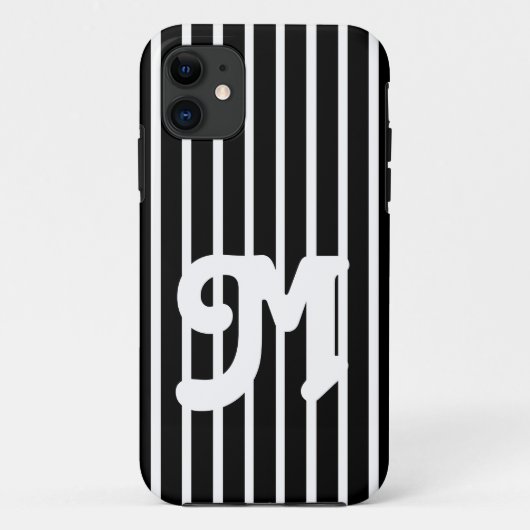 Black Safari Stripe Case-Mate iPhone Case (Achterkant)