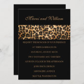 Black Safari Wedding Uitnodiging (Voorkant / Achterkant)