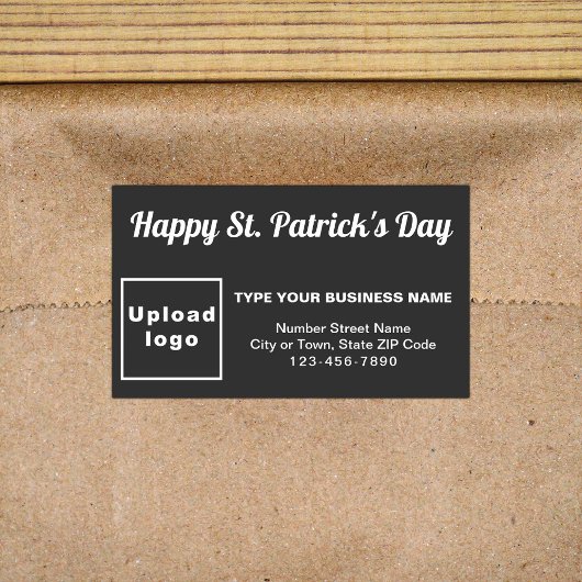 Black Saint Patrick Business Rectangle Sticker