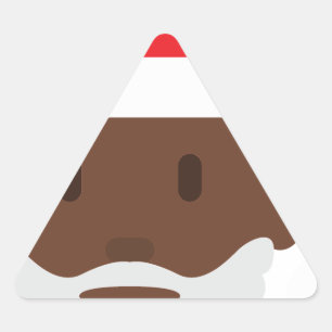 Black santa claus emoji driehoek sticker