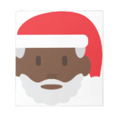 Black santa claus emoji notitieblok (Voorkant)
