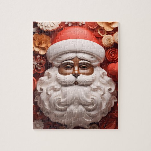 Black Santa Melanin Kerstkoning Bruh Saint Nick Legpuzzel (Verticaal)
