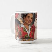 Black Santa & Mrs. Claus Christmas Mug (Devant gauche)