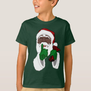 Black Santa T-Shirts van het Kind van de Afrikaans