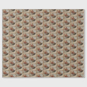 Black Santa's Midnight Sleigh Ride Cadeaupapier (Vlak)