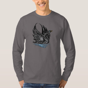 Black Satin Swan T-shirt