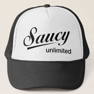 Black Saucy Unlimited logo Trucker Pet