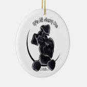 Black Schnauzer IAAM Personalized Keramisch Ornament (Rechts)