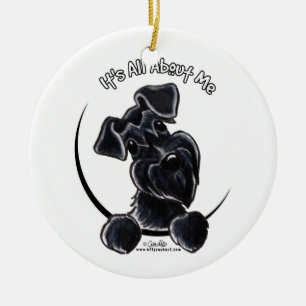 Black Schnauzer IAAM Personalized Keramisch Ornament