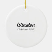 Black Schnauzer IAAM Personalized Keramisch Ornament (Achterkant)