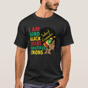 Black School Counselor African American School Cou T-shirt
