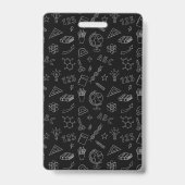 Black School Icons Homeschool Educator ID Badge (Arrière)