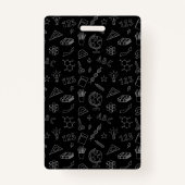 Black School Icons Homeschool Educator ID Badge (Dos)