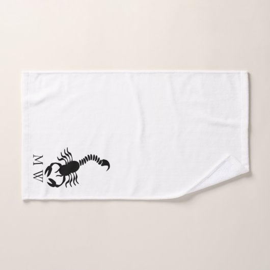 Black Scorpion Design Monogrammed (Serviette à main)