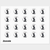 Black Scottie IAAM Ronde Sticker (Vel)