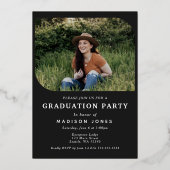 Black Script 4 foto's Uitnodiging voor afstudeerfe (Achterkant)