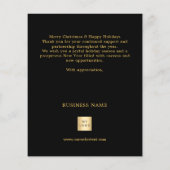 Black script business logo Christmas Flyer (Achterkant)