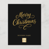 Black script business logo Christmas Flyer (Voorkant)