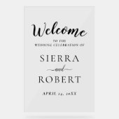 Black Script Elegant Mariage Bienvenue (Recto)